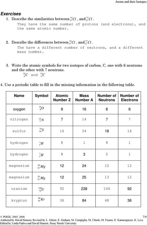 Chemistry Corner Answer Key. Printable Chemistry Worksheets (with Answers). 